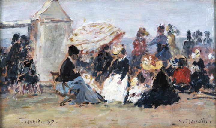 1 Boudin Scene de plage a Trouville